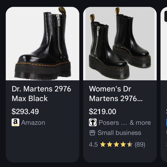 Dr. Martens 2976 Max leather platform Chelsea boots chunky lug sole goth punk 🦇 - Picture 3 of 12